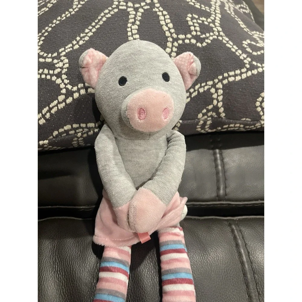 SCENTSY Buddy Sidekick Pippy The Pig Plush Scented Striped Crinkle Legs Toy